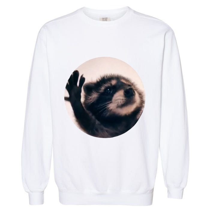 Raccoon Pedro Meme Vibing On Song Garment-Dyed Sweatshirt