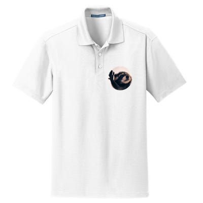 Raccoon Pedro Meme Vibing On Song Dry Zone Grid Polo