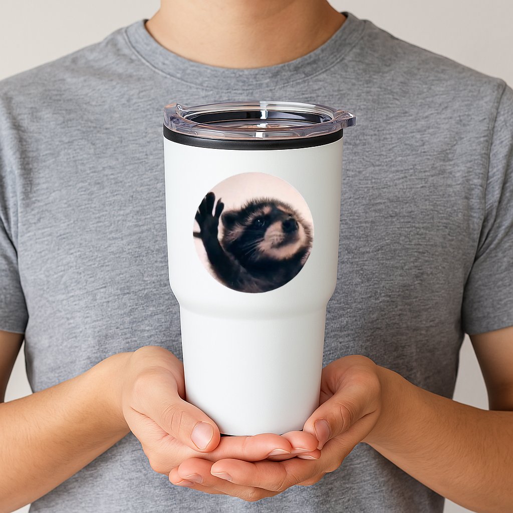 Raccoon Pedro Meme Vibing On Song Tumbler