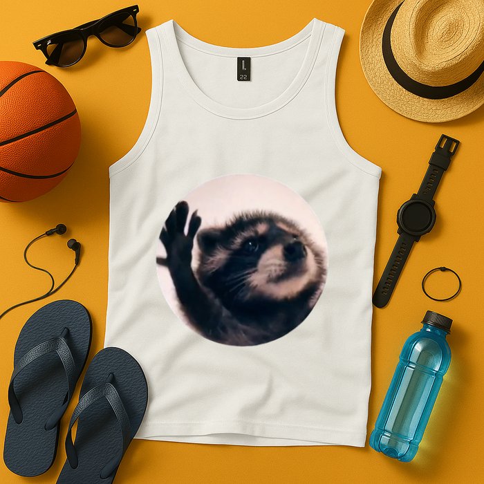 Raccoon Pedro Meme Vibing On Song Tank Top