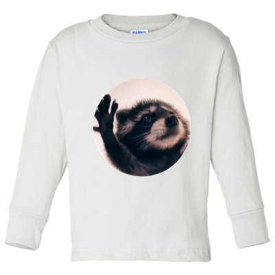 Raccoon Pedro Meme Vibing On Song Toddler Long Sleeve Shirt
