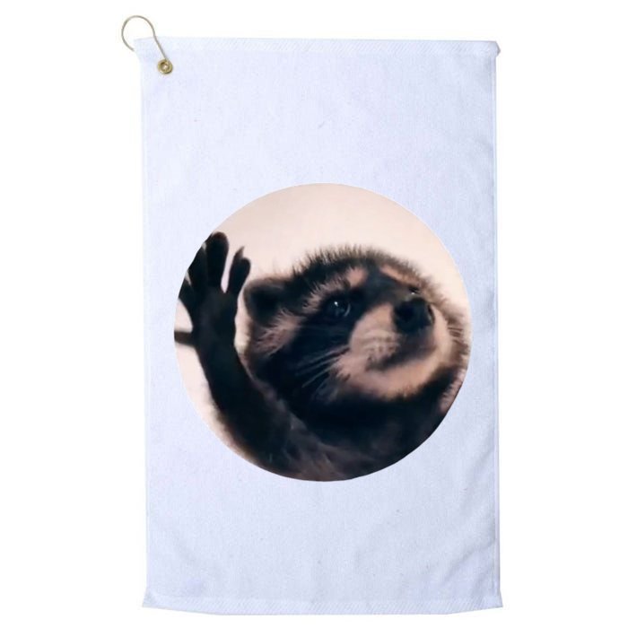 Raccoon Pedro Meme Vibing On Song Golf Towel