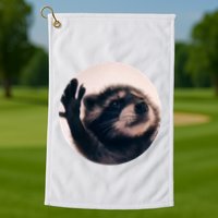 Raccoon Pedro Meme Vibing On Song Golf Towel