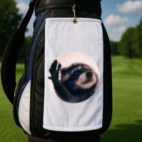 Raccoon Pedro Meme Vibing On Song Golf Towel