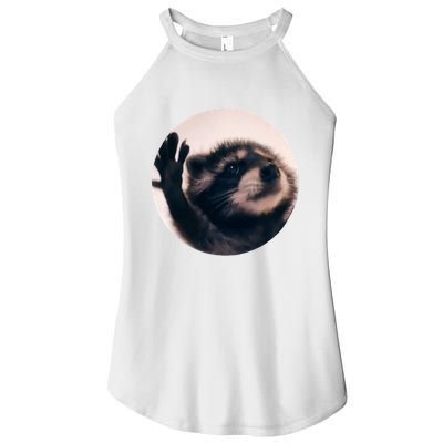 Raccoon Pedro Meme Vibing On Song Women's Perfect Tri Rocker Tank