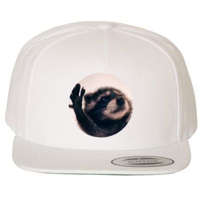 Raccoon Pedro Meme Vibing On Song Wool Snapback Cap