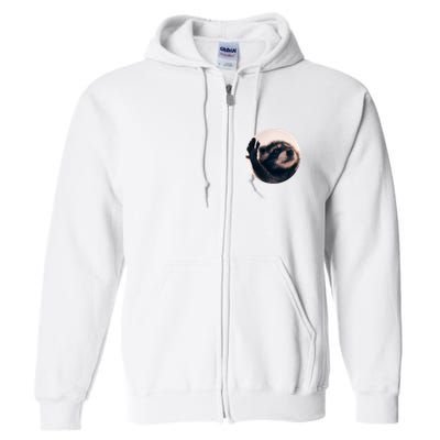 Raccoon Pedro Meme Vibing On Song Full Zip Hoodie