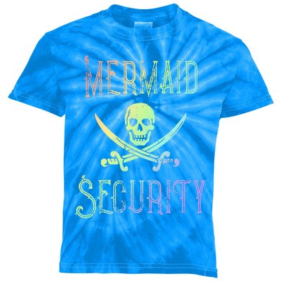 Rainbow Pirate Mermaid Security Halloween Costume Party Kids Tie-Dye T-Shirt