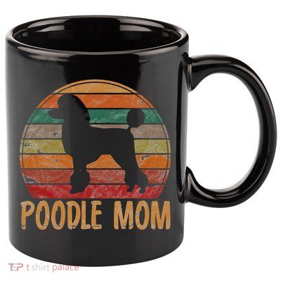 Retro Poodle Mom Gift Dog Mother Pet Poodle Mama 11oz C Handle Ceramic Mug