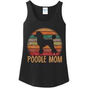 Retro Poodle Mom Gift Dog Mother Pet Poodle Mama Ladies Essential Tank