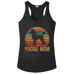 Retro Poodle Mom Gift Dog Mother Pet Poodle Mama Ladies PosiCharge Competitor Racerback Tank