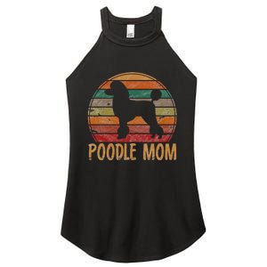 Retro Poodle Mom Gift Dog Mother Pet Poodle Mama Women's Perfect Tri Rocker Tank