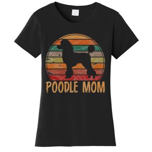 Retro Poodle Mom Gift Dog Mother Pet Poodle Mama Women's T-Shirt