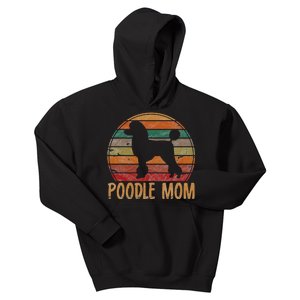 Retro Poodle Mom Gift Dog Mother Pet Poodle Mama Kids Hoodie