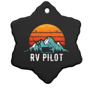 RV Pilot Motorhome Travel Stuff RV Vacation Retro RV Pilot Ceramic Star Ornament