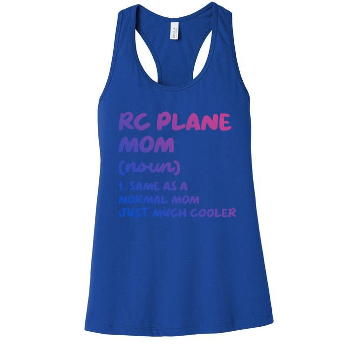 Rc Plane Mom Definition Funny Gift Women's Racerback Tank