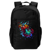 Rainbow Peacock Mantis Shrimp Blue Splash Daily Commute Backpack