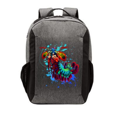 Rainbow Peacock Mantis Shrimp Blue Splash Vector Backpack