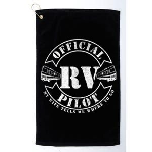 RV Pilot Motorhome Camping Retirement Adventure Class A Platinum Collection Golf Towel