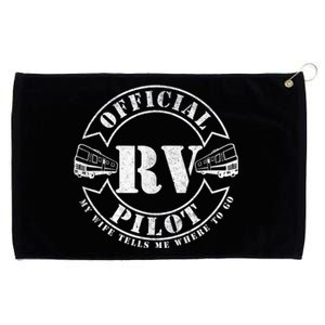 RV Pilot Motorhome Camping Retirement Adventure Class A Grommeted Golf Towel