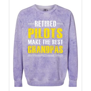 Retired Pilots Make Best Grandpas Costume Retirement Colorblast Crewneck Sweatshirt