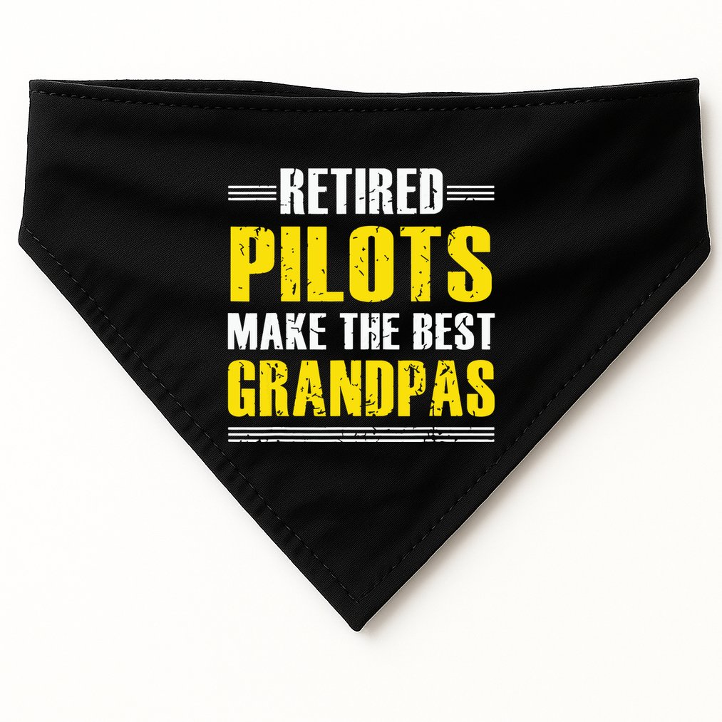 Retired Pilots Make Best Grandpas Costume Retirement USA-Made Doggie Bandana
