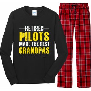 Retired Pilots Make Best Grandpas Costume Retirement Long Sleeve Pajama Set