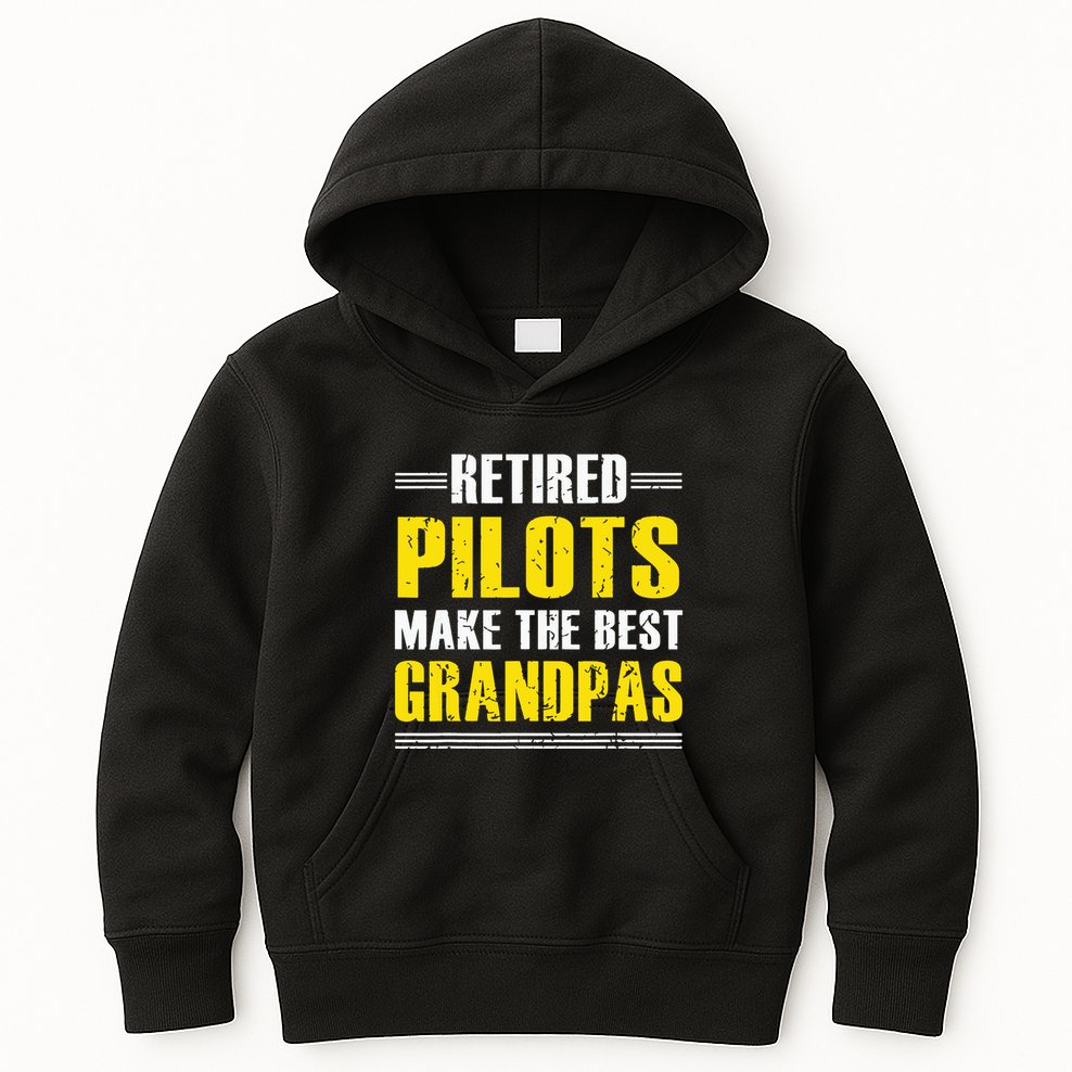 Retired Pilots Make Best Grandpas Costume Retirement Kids Hoodie