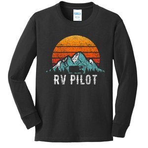 Rv Pilot Motorhome Travel Stuff Rv Vacation Retro Rv Pilot Kids Long Sleeve Shirt