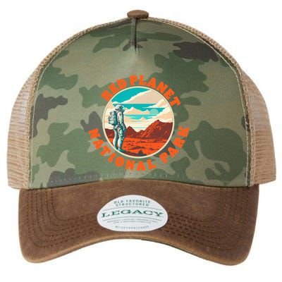 Red Planet Mars National Park Explore Mars Vintage Legacy Tie Dye Trucker Hat