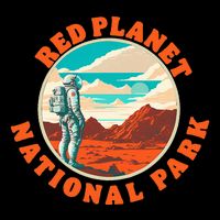 Red Planet Mars National Park Explore Mars Vintage Bucket Hat