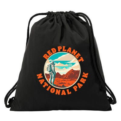 Red Planet Mars National Park Explore Mars Vintage Drawstring Bag