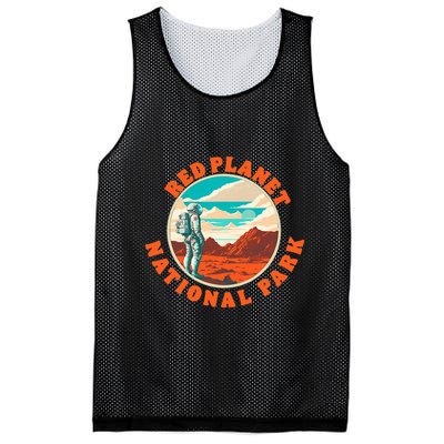 Red Planet Mars National Park Explore Mars Vintage Mesh Reversible Basketball Jersey Tank