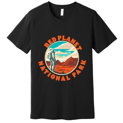 Red Planet Mars National Park Explore Mars Vintage Premium T-Shirt