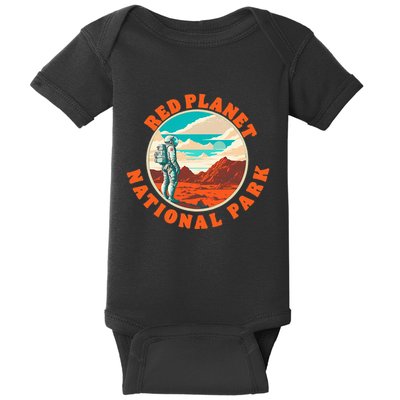 Red Planet Mars National Park Explore Mars Vintage Baby Bodysuit