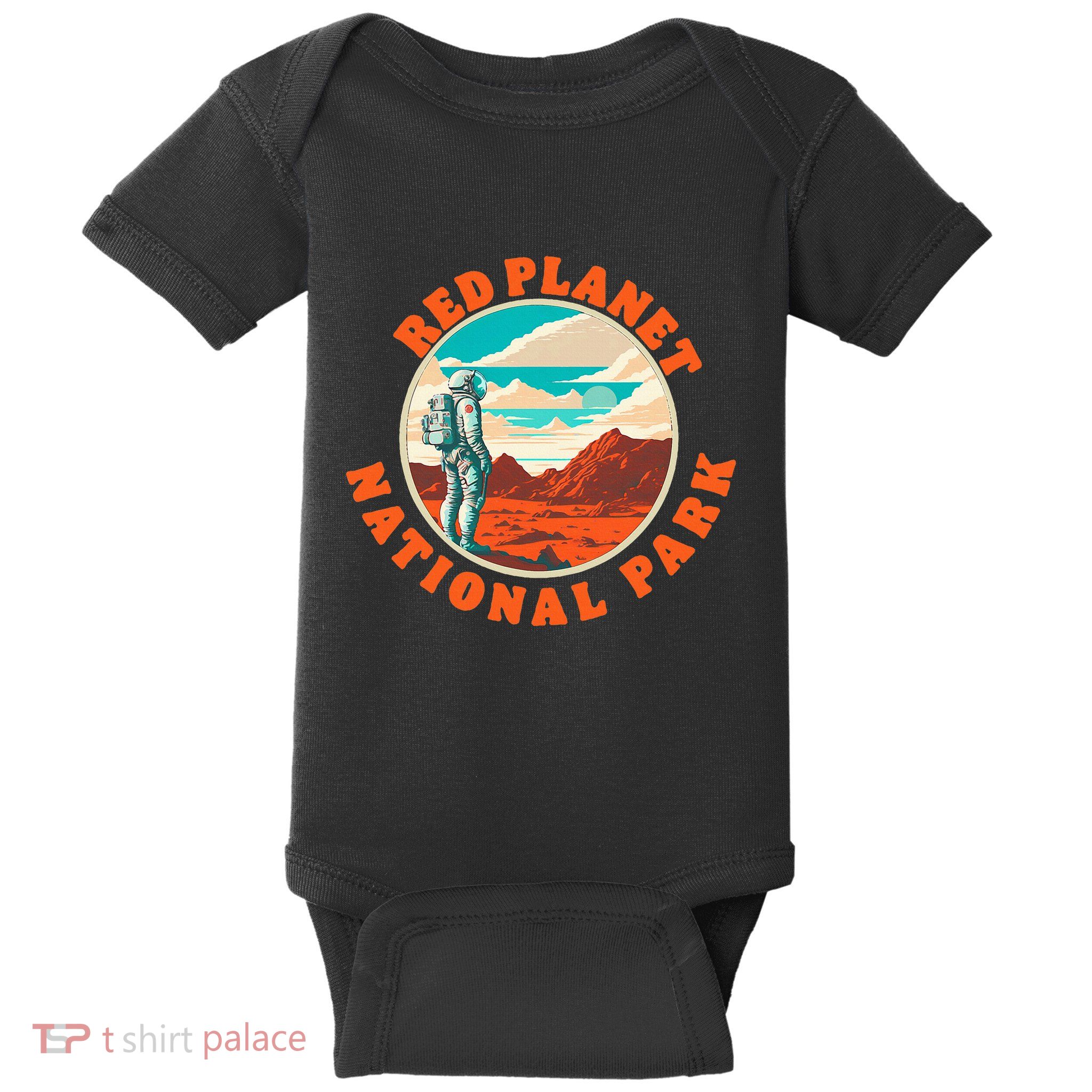 Red Planet Mars National Park Explore Mars Vintage Baby Bodysuit