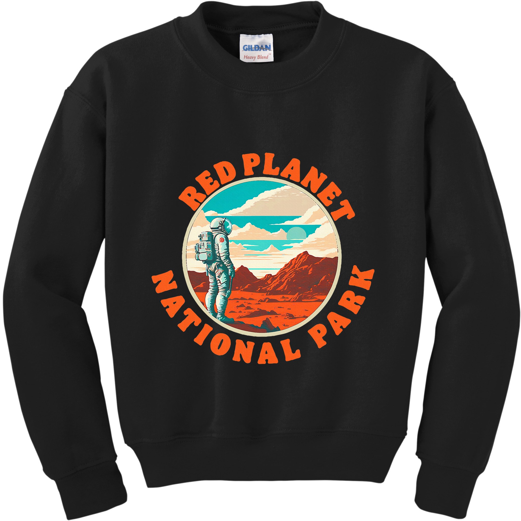 Red Planet Mars National Park Explore Mars Vintage Kids Sweatshirt