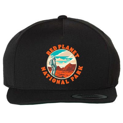 Red Planet Mars National Park Explore Mars Vintage Wool Snapback Cap