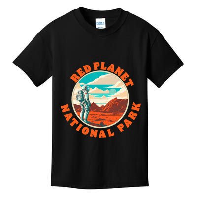 Red Planet Mars National Park Explore Mars Vintage Kids T-Shirt