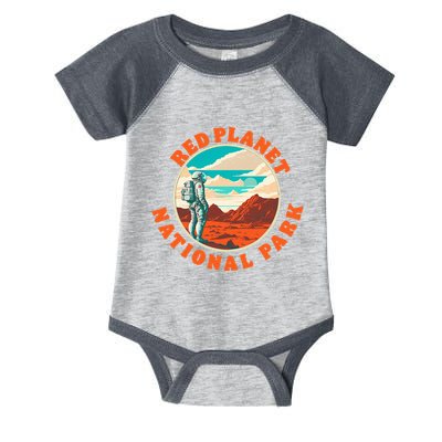 Red Planet Mars National Park Explore Mars Vintage Infant Baby Jersey Bodysuit