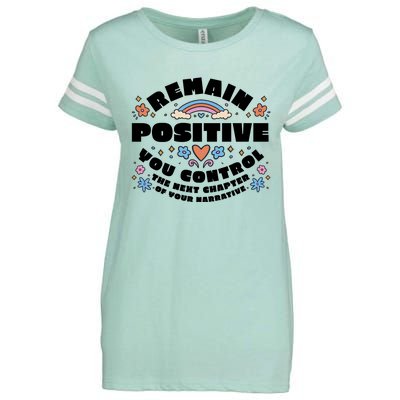 Remain Positive Motivation Quote Enza Ladies Jersey Football T-Shirt