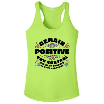 Remain Positive Motivation Quote Ladies PosiCharge Competitor Racerback Tank