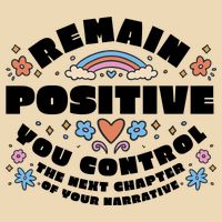 Remain Positive Motivation Quote Drawstring Bag