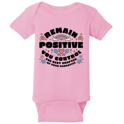 Remain Positive Motivation Quote Baby Bodysuit