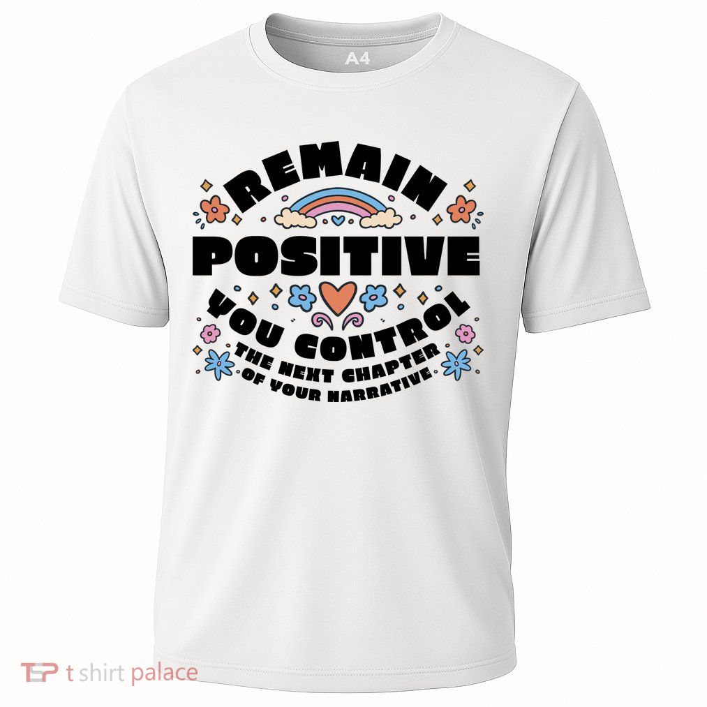 Remain Positive Motivation Quote Cooling Performance Crew T-Shirt