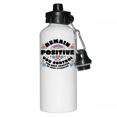 Remain Positive Motivation Quote Aluminum Water Bottle