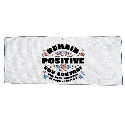 Remain Positive Motivation Quote Large Microfiber Waffle Golf Towel