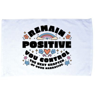 Remain Positive Motivation Quote Microfiber Hand Towel