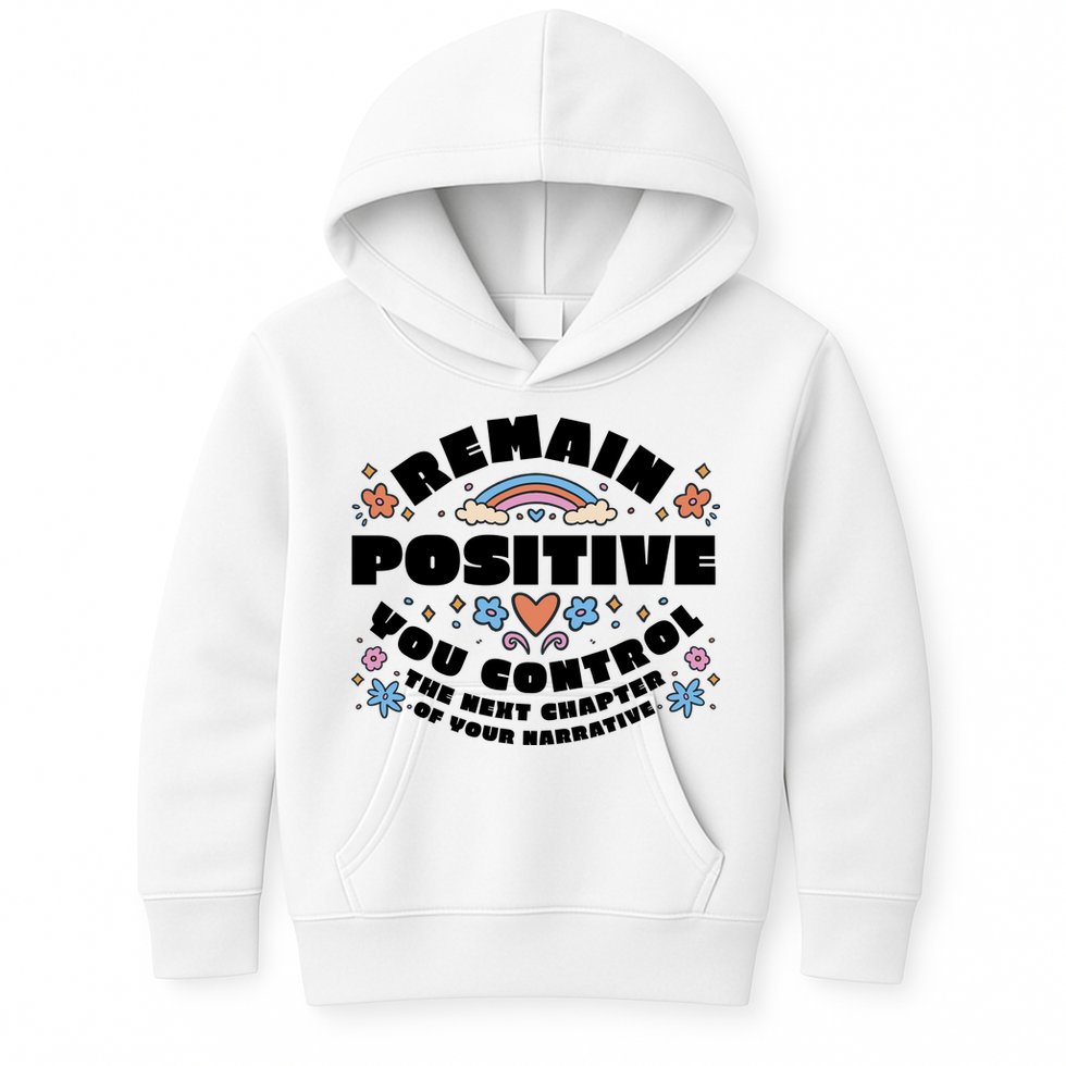 Remain Positive Motivation Quote Kids Hoodie