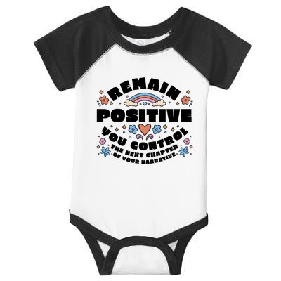 Remain Positive Motivation Quote Infant Baby Jersey Bodysuit